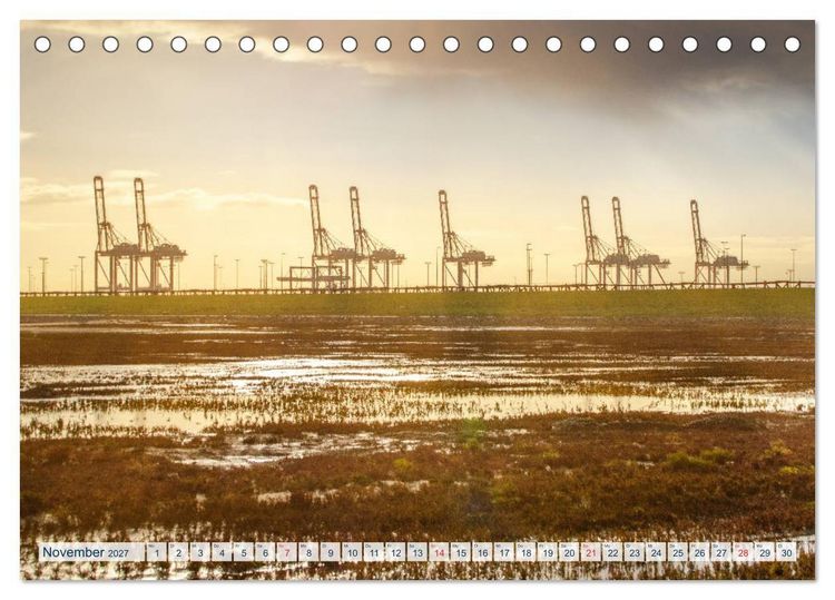 Produktbild: JadeWeserPort Impressionen vom Containerterminal in Wilhelmshaven (Tischkalender 2027 DIN A5 quer), CALVENDO Monatskalender