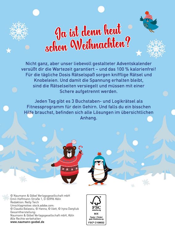 Produktbild: Adventskalender Ged&auml;chtnistraining