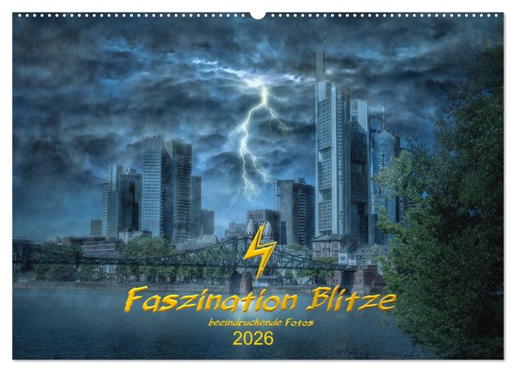 Produktbild: Faszination Blitze beeindruckende Fotos (Wandkalender 2026 DIN A2 quer), CALVENDO Monatskalender