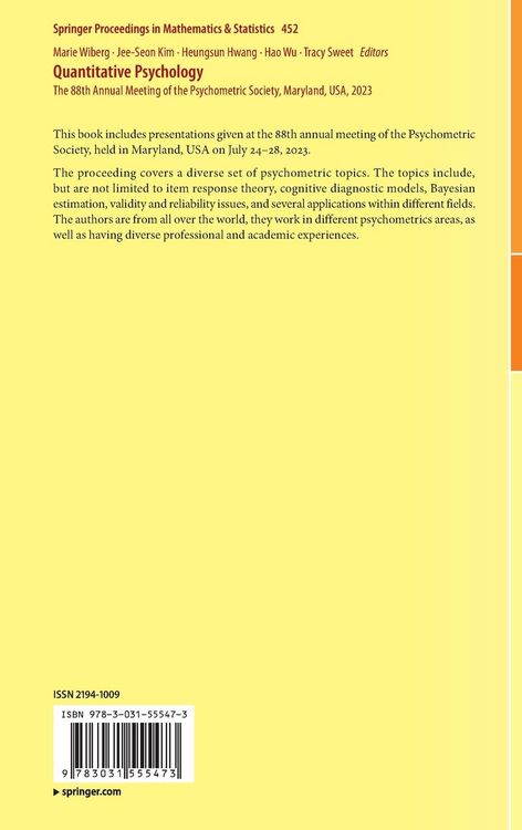 Produktbild: Quantitative Psychology
