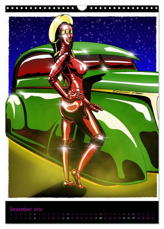 Produktbild: CYBER PINUPS (Wandkalender 2026 DIN A3 hoch), CALVENDO Monatskalender