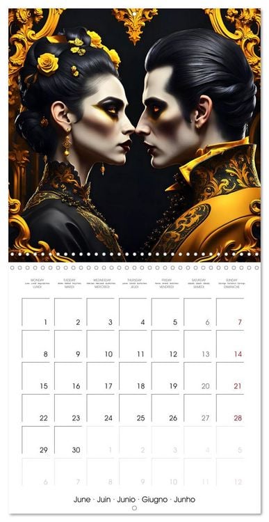 Produktbild: Vampire Pairs of Darkness (Wall Calendar 2026 12 &times; 12 Inch) CALVENDO 12 Month Wall Calendar