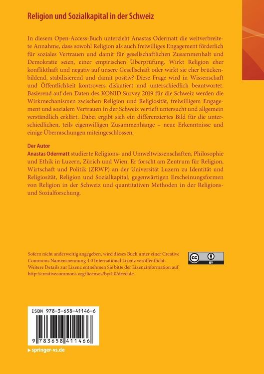 Produktbild: Religion und Sozialkapital in der Schweiz