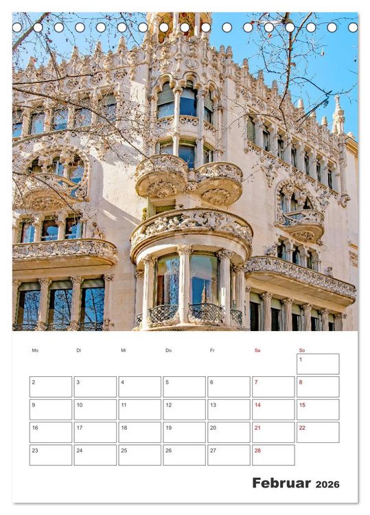 Produktbild: Barcelona - Urlaubsplaner (Tischkalender 2026 DIN A5 hoch), CALVENDO Monatskalender