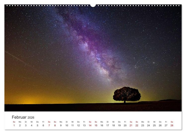 Produktbild: Nachthimmel - Unfassbare Fotografien der Sterne. (hochwertiger Premium Wandkalender 2026 DIN A2 quer), Kunstdruck in Hochglanz