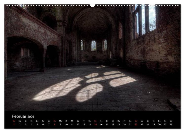 Produktbild: Verlassene Ort - Kirchen (hochwertiger Premium Wandkalender 2026 DIN A2 quer), Kunstdruck in Hochglanz