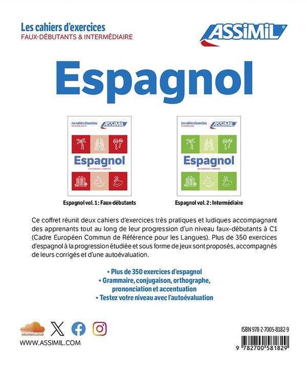 Produktbild: Coffret Espagnol Faux Debutants + Intermediaire
