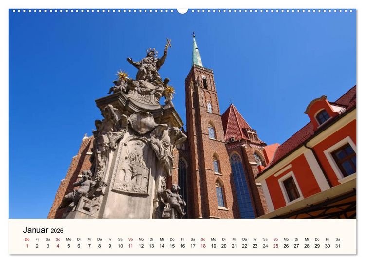 Produktbild: Die Dominsel - Historisches Zentrum der Stadt Breslau (Wandkalender 2026 DIN A2 quer), CALVENDO Monatskalender