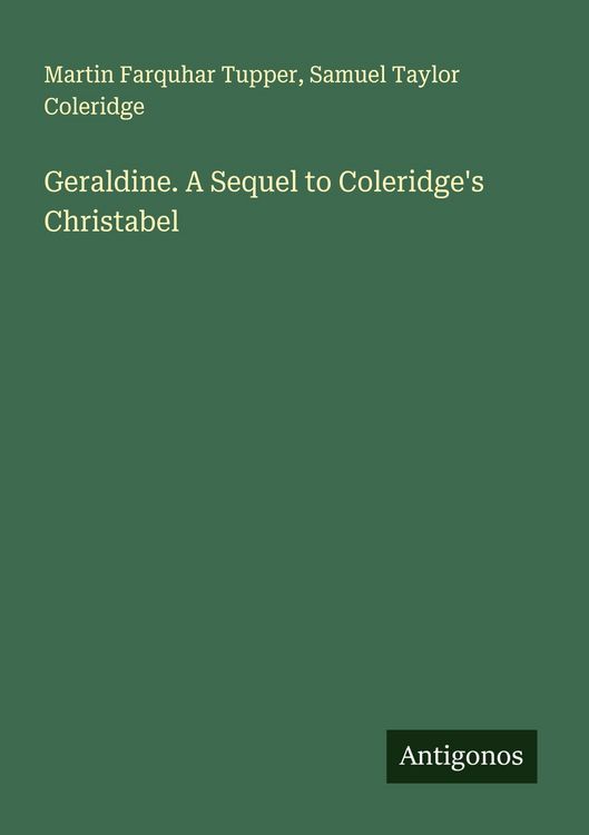 Produktbild: Geraldine. A Sequel to Coleridge's Christabel