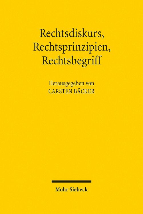 Produktbild: Rechtsdiskurs, Rechtsprinzipien, Rechtsbegriff
