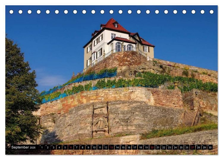 Produktbild: Saale-Unstrut - Region aus Wein und Stein (Tischkalender 2026 DIN A5 quer), CALVENDO Monatskalender