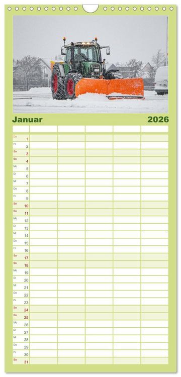 Produktbild: Familienplaner 2026 - Landtechnik im Einsatz mit 5 Spalten (Wandkalender, 21 x 45 cm) CALVENDO