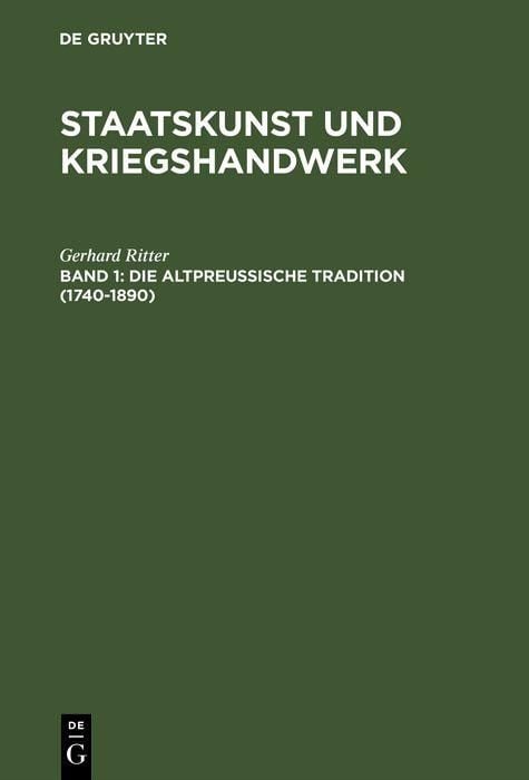 Produktbild: Die altpreu&szlig;ische Tradition (1740-1890)