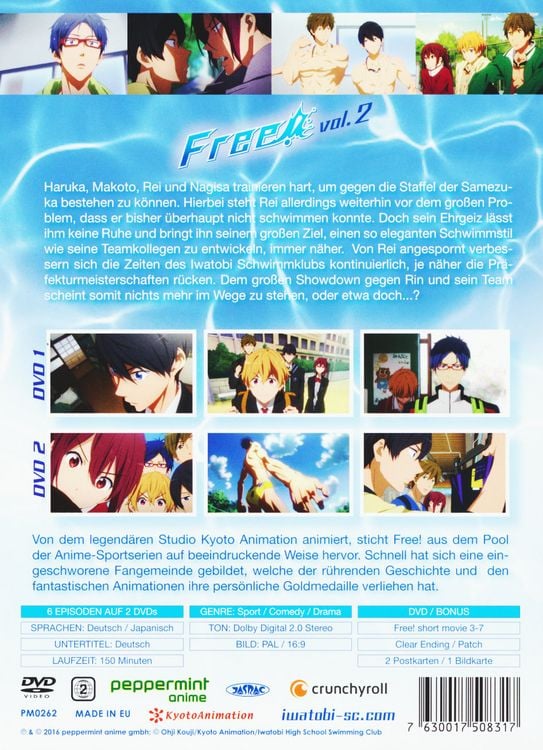 Produktbild: Free! - Box 2 [LE] [ 2 DVDs]