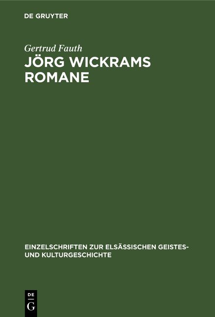 Produktbild: J&ouml;rg Wickrams Romane
