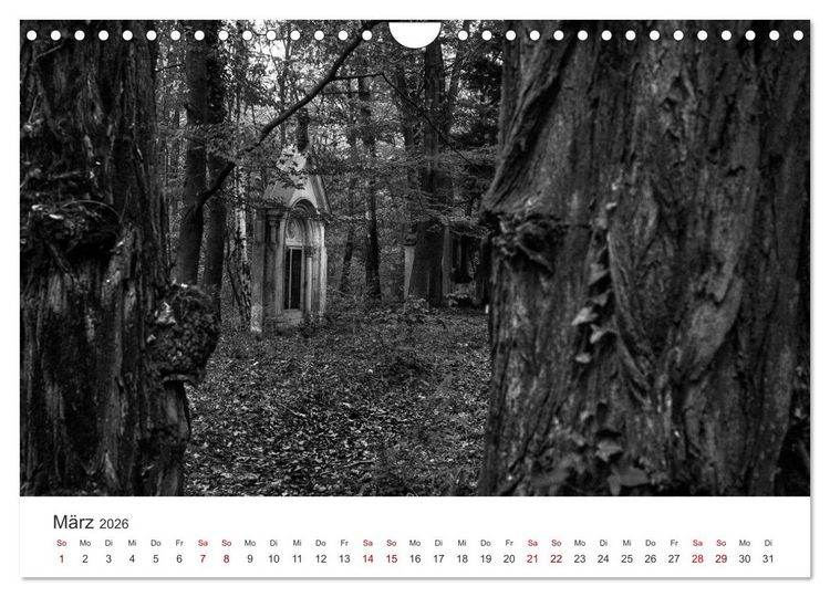 Produktbild: Wachgek&uuml;sst - Vom Zauber der Vergangenheit - S&uuml;dwestkirchhof Stahnsdorf (Wandkalender 2026 DIN A4 quer), CALVENDO Monatskalender