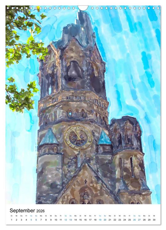 Produktbild: Berlin - Einmal Aquarelle mit Currywurst! (Wandkalender 2026 DIN A3 hoch), CALVENDO Monatskalender