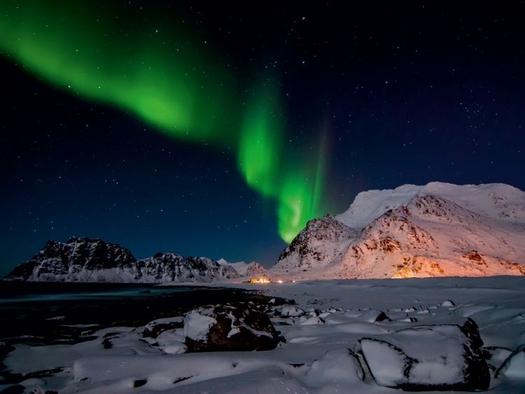 Produktbild: Polarlicht bei Utakleiv auf den Lofoten (Puzzle)