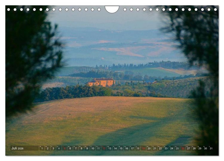 Produktbild: Toskana &ndash; Magie der Farben (Wandkalender 2026 DIN A4 quer), CALVENDO Monatskalender
