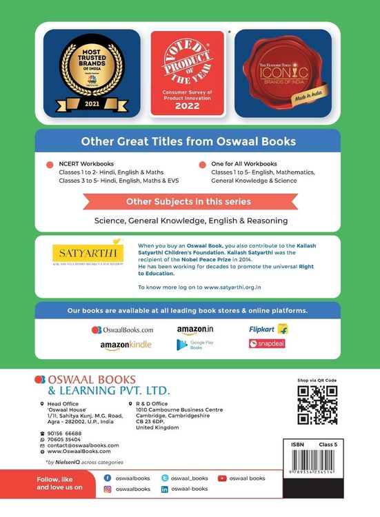 Produktbild: Oswaal One For All Olympiad Previous Years' Solved Papers, Class-5 Reasoning Book (For 2022-23 Exam)