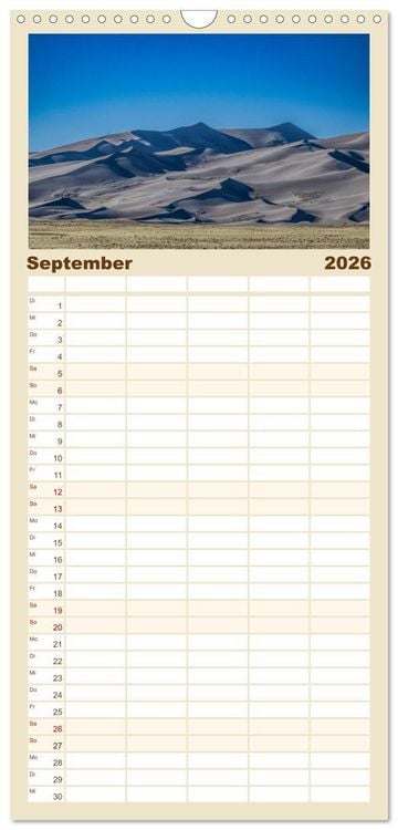 Produktbild: Familienplaner 2026 - Wyoming, South Dakota Colorado mit 5 Spalten (Wandkalender, 21 x 45 cm) CALVENDO