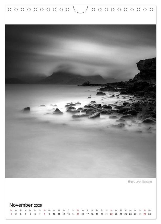 Produktbild: Isle of Skye - Langzeitbelichtungen in Schwarzwei&szlig; (Wandkalender 2026 DIN A4 hoch), CALVENDO Monatskalender