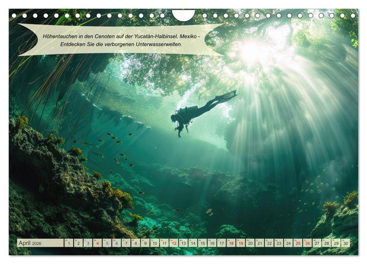 Produktbild: Abenteuerideen f&uuml;r Adrenalin Junkies (Wandkalender 2026 DIN A4 quer), CALVENDO Monatskalender