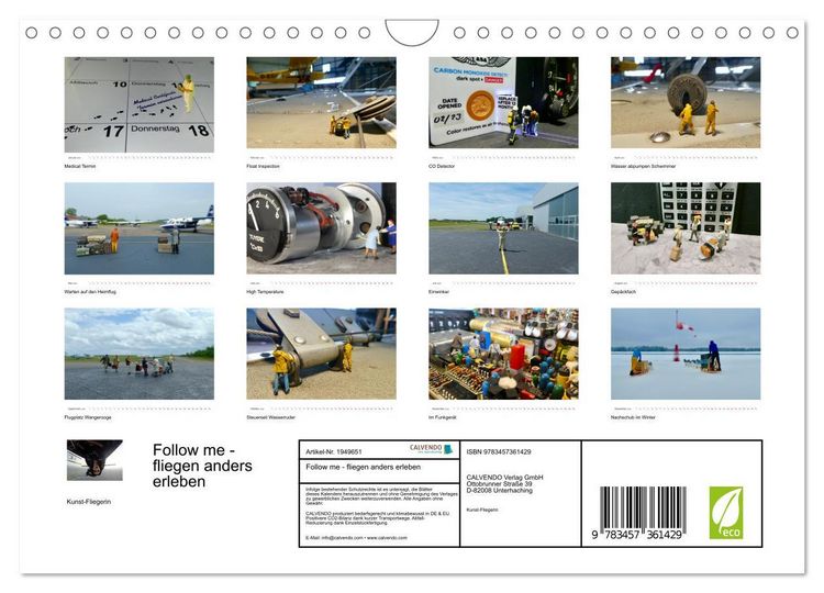 Produktbild: Follow me - fliegen anders erleben (Wandkalender 2026 DIN A4 quer), CALVENDO Monatskalender