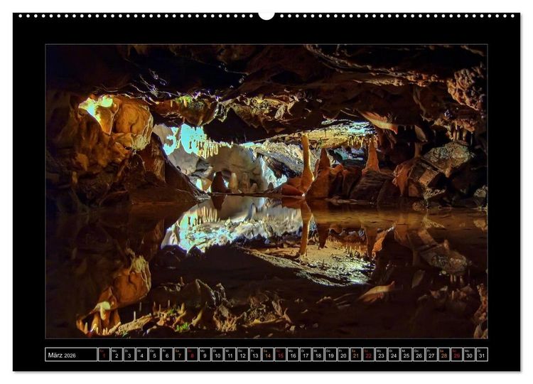 Produktbild: H&ouml;hlen, Stalaktiten und Stalagmiten (Wandkalender 2026 DIN A2 quer), CALVENDO Monatskalender