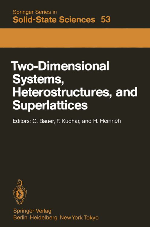 Produktbild: Two-Dimensional Systems, Heterostructures, and Superlattices