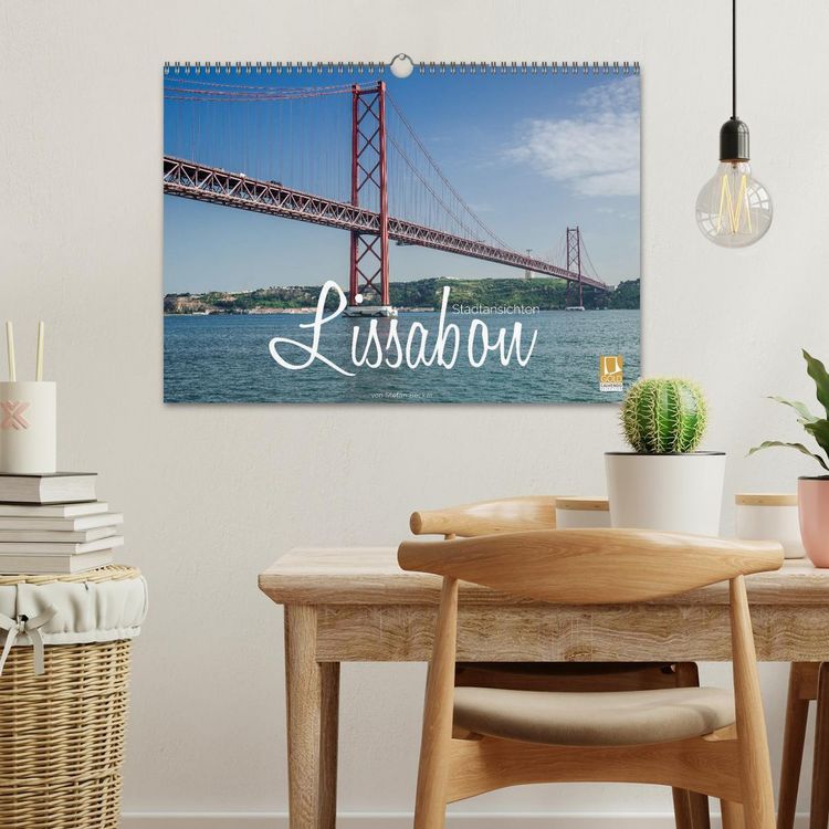 Produktbild: Lissabon Stadtansichten (Wandkalender 2026 DIN A3 quer), CALVENDO Monatskalender