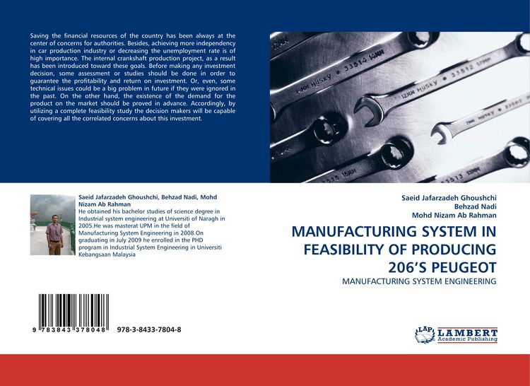 Produktbild: MANUFACTURING SYSTEM IN FEASIBILITY OF PRODUCING 206''S PEUGEOT