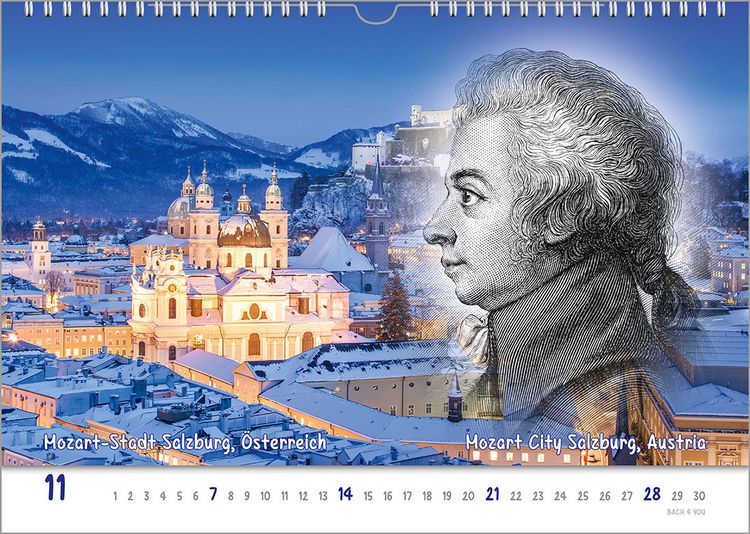 Produktbild: Komponisten-Kalender, ein Musik-Kalender 2027, DIN A4