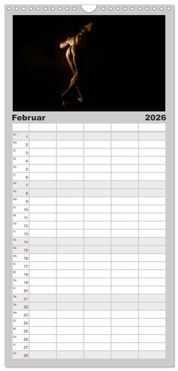 Produktbild: Familienplaner 2026 - M&Auml;NNER - AKTE ZWISCHEN KRAFT UND SINNLICHKEIT mit 5 Spalten (Wandkalender, 21 x 45 cm) CALVENDO