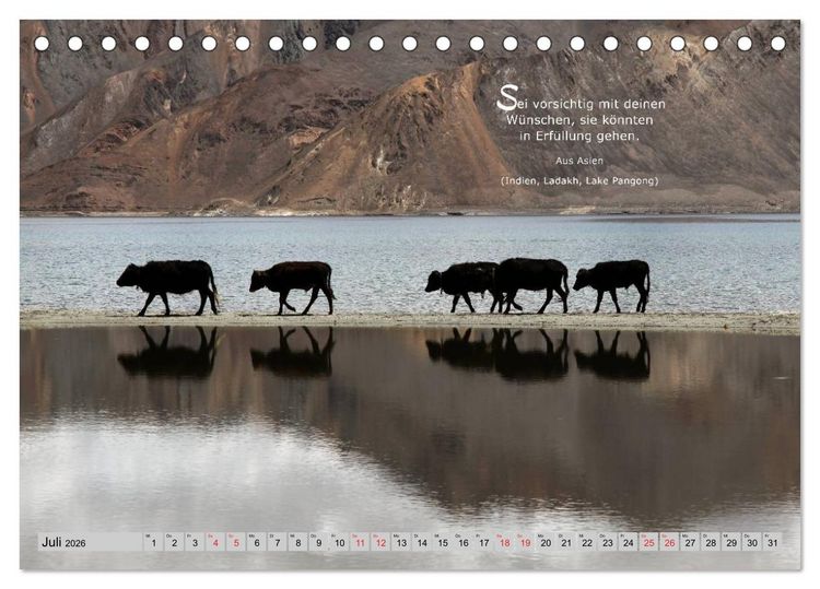 Produktbild: Lebensweisheiten aus aller Welt (Tischkalender 2026 DIN A5 quer), CALVENDO Monatskalender