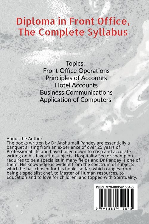 Produktbild: Diploma in Front Office The Complete Syllabus