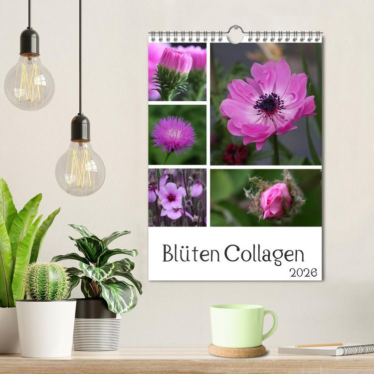 Produktbild: Bl&uuml;ten Collagen (Wandkalender 2026 DIN A4 hoch), CALVENDO Monatskalender