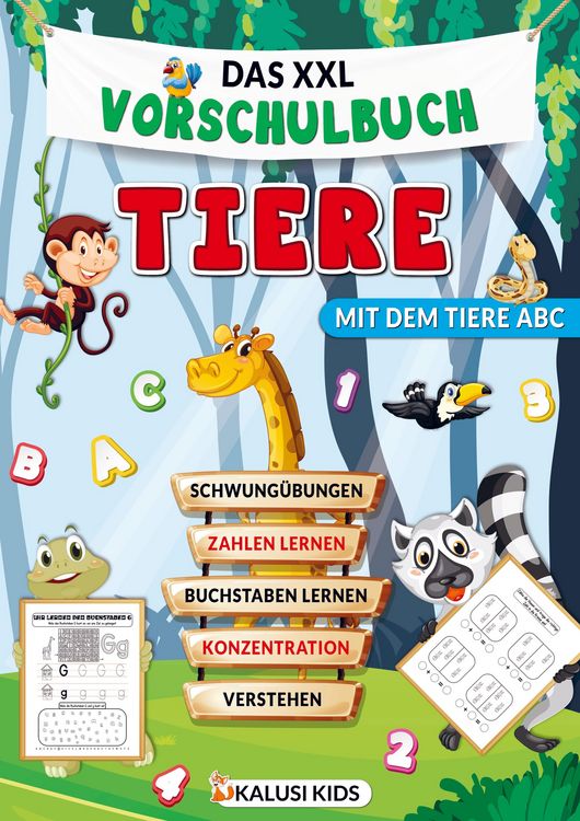 Produktbild: Das XXL Vorschulbuch Tiere