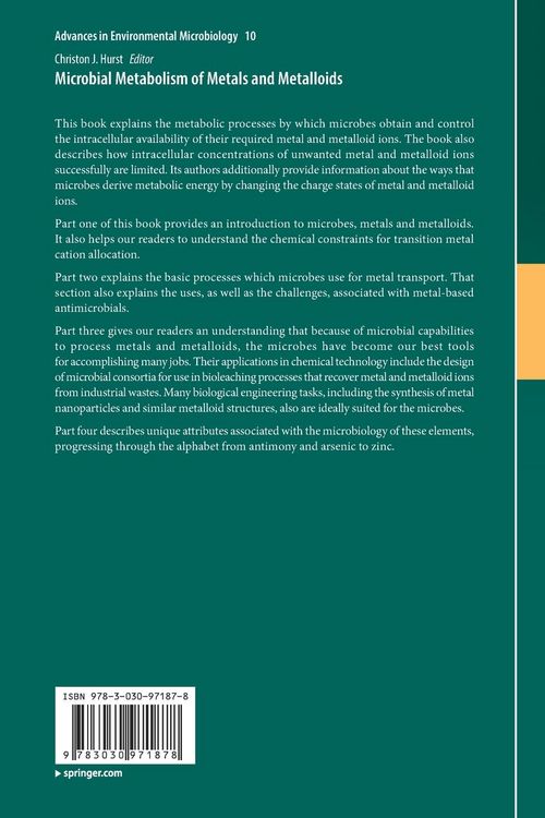 Produktbild: Microbial Metabolism of Metals and Metalloids