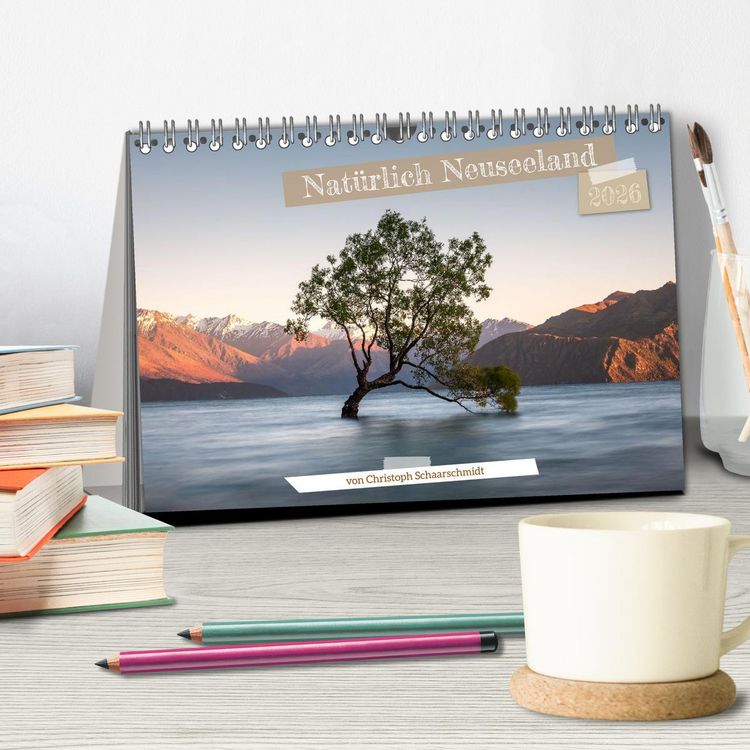 Produktbild: Nat&uuml;rlich Neuseeland (Tischkalender 2026 DIN A5 quer), CALVENDO Monatskalender