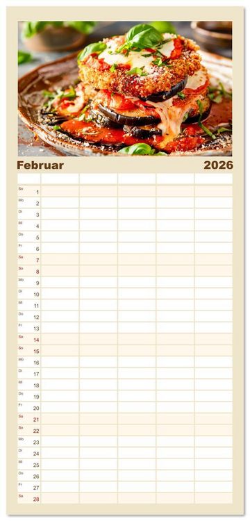 Produktbild: Familienplaner 2026 - Alles Tomate oder was?! - Herzhafte Speisen rund um die Tomate mit 5 Spalten (Wandkalender, 21 x 45 cm) CALVENDO