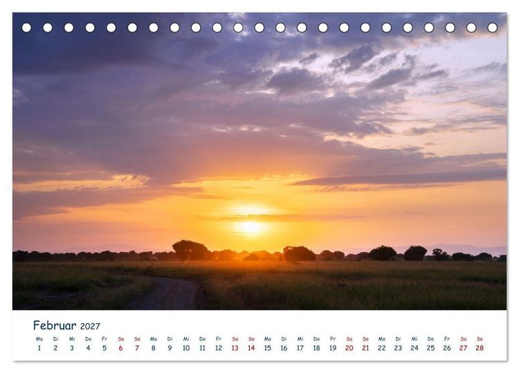 Produktbild: Fernweh Uganda - Natursch&ouml;nheit Ostafrikas (Tischkalender 2027 DIN A5 quer), CALVENDO Monatskalender