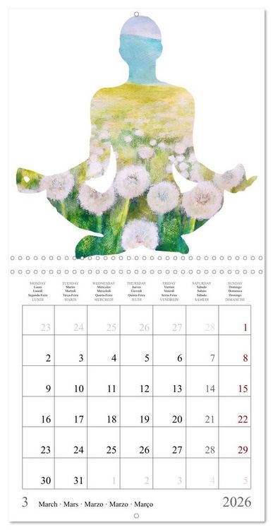 Produktbild: Your personalised yoga planner (Wall Calendar 2026 12 &times; 12 Inch) CALVENDO 12 Month Wall Calendar