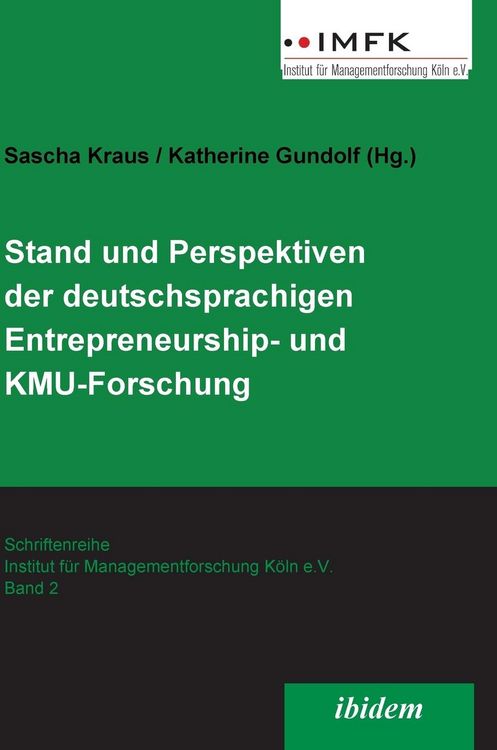 Produktbild: Stand und Perspektiven der deutschsprachigen Entrepreneurshi