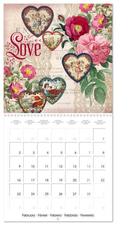 Produktbild: Dans le jardin de Monsieur Pierre-Joseph Redout&eacute; (Calendrier mural carr&eacute; 2026 30x30 cm) Calendrier double avec une page pour vos prises de notes