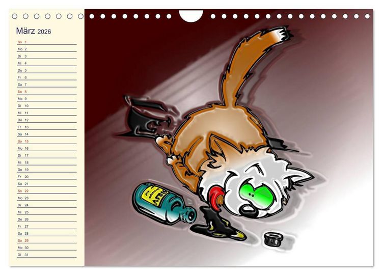 Produktbild: Alles f&uuml;r die Katz! Lustiger Katzen-Planer (Wandkalender 2026 DIN A4 quer), CALVENDO Monatskalender