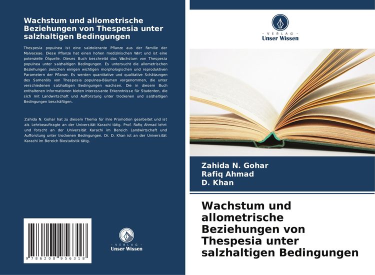 Produktbild: Wachstum und allometrische Beziehungen von Thespesia unter salzhaltigen Bedingungen