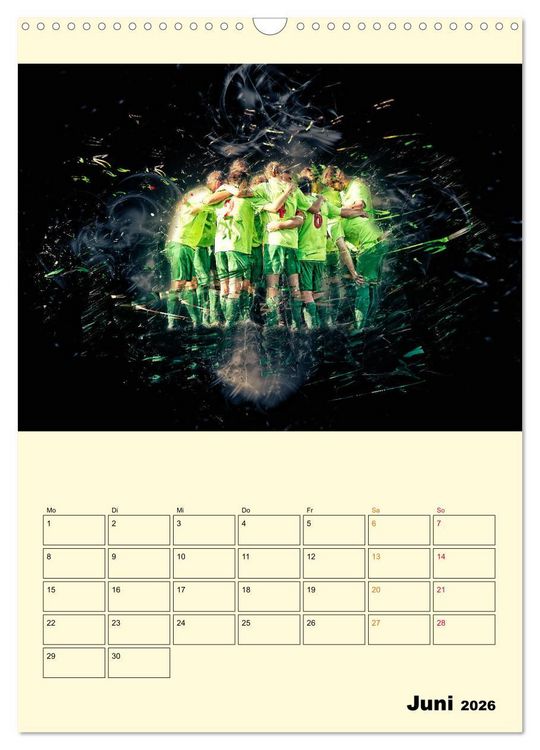 Produktbild: Fu&szlig;ball - Feuer (Wandkalender 2026 DIN A3 hoch), CALVENDO Monatskalender