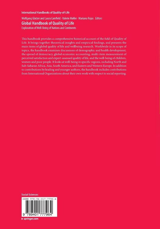 Produktbild: Global Handbook of Quality of Life