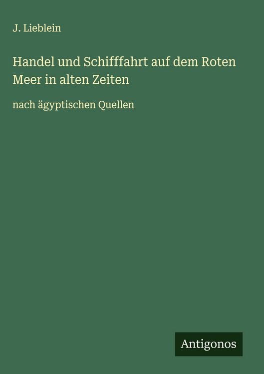 Produktbild: Handel und Schifffahrt auf dem Roten Meer in alten Zeiten
